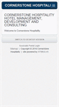 Mobile Screenshot of cornerstonehospitality.com